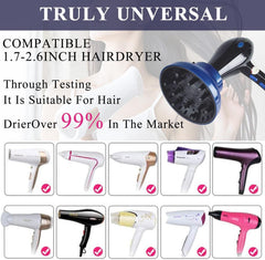 Hair Dryer Diffuser Attachment Universal Adjustable Professional Salon Tool for Curly Hair Fits Most Kinds of Blow Dryer Diameter (4.3-6.5CM)