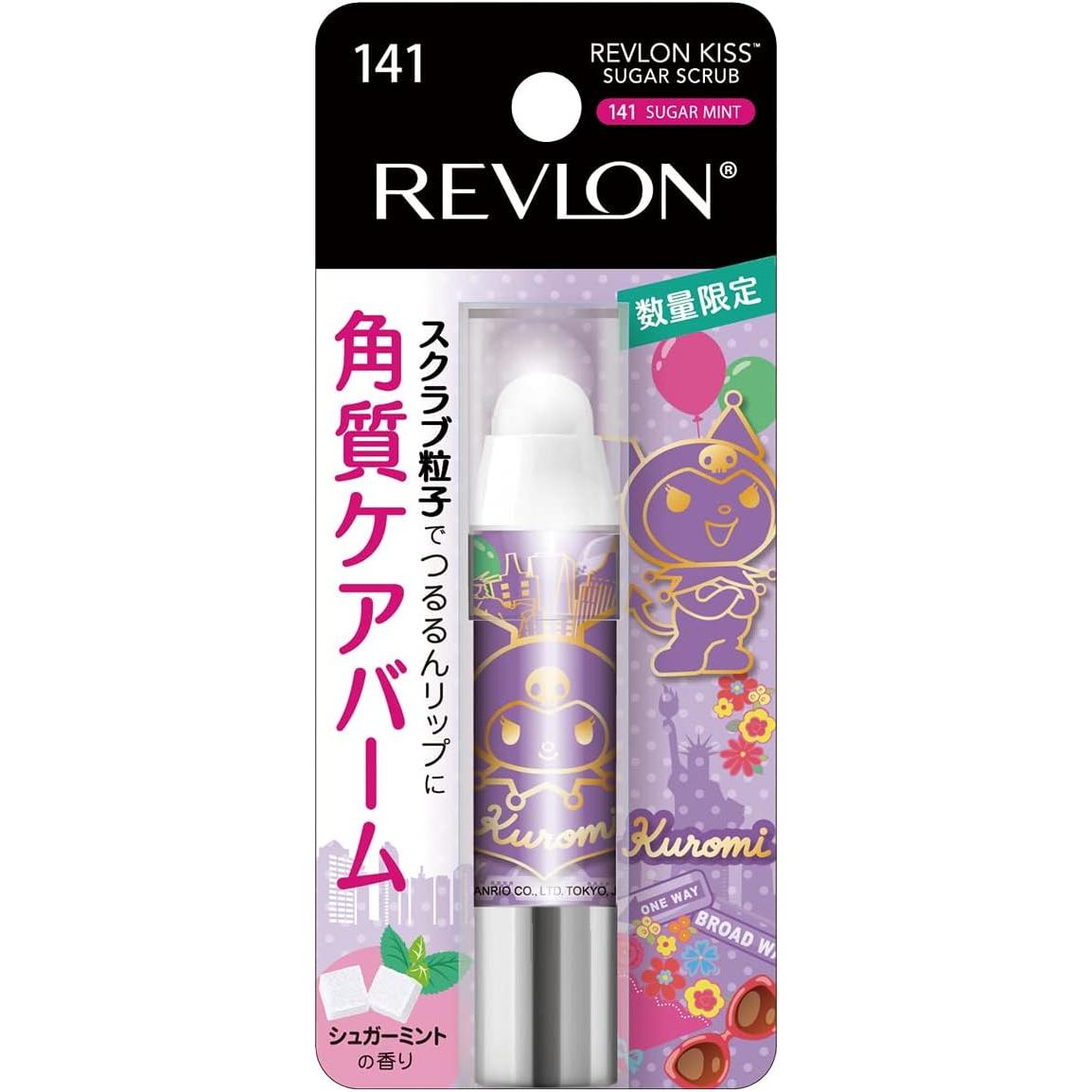 2022 Revlon x Hello Kitty Collaboration Revlon Kiss Sugar Scrub 141 Sugar Mint Kuromi Illustration KUROMI No Rinse Exfoliation Care Lip Care Lip Scrub 2.6g / REVLON KISS SUGAR SCRUB KITTY