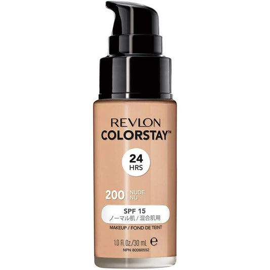 Revlon Color Stay Makeup N 200 Nude (Color image: Bright ocher SPF15) Foundation 30ml (x 1)