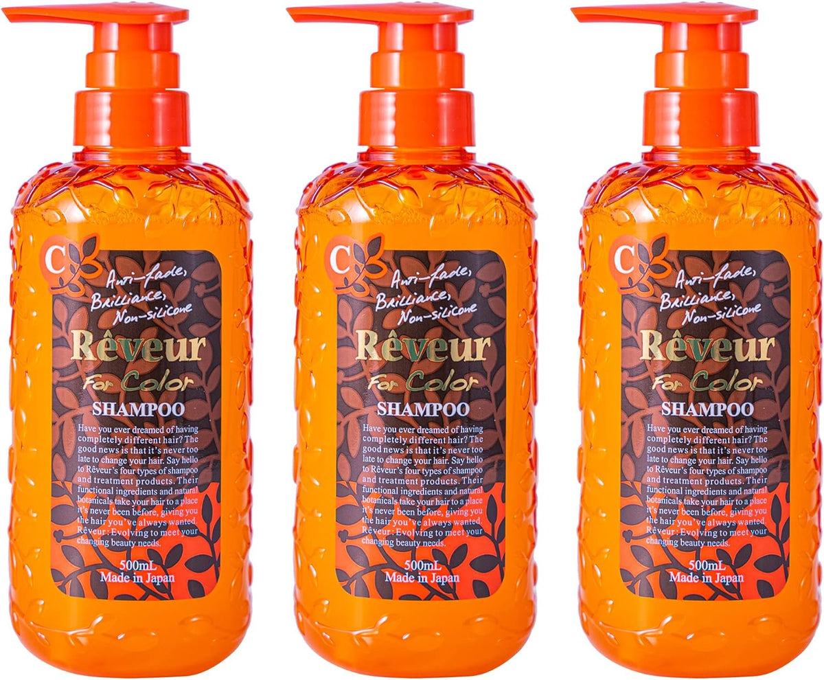 Rêveur 4-Color Shampoo N, 16.9 fl oz (500 ml), Set of 3