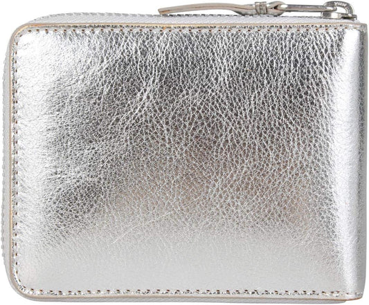 Comme des Garcons Wallet Bifold Round Zipper GOLD AND SILVER WALLET SA7100G Silver Parallel Import