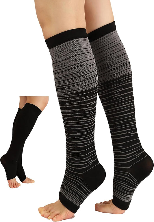 kuuupiii Supervised by Socks Sommelier Women's Compression Socks, Elastic Stockings, Calf Compression, Compression Socks, Beautiful Legs, Socks, High Socks, No Toes, Open Toe, Elastic Socks, Graduated Pressure Design, Beautiful Legs Supporter