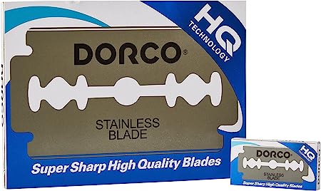 Dorco ST300 Replacement Blades, Set of 100, Single Edge, 200 Blades, Straight, Double-Edged, Single Blade, Razor, Dorko New Platinum ST-300