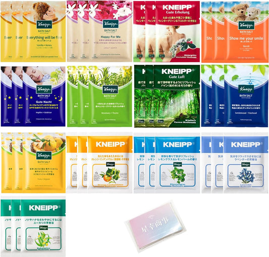 Kneipp Bath Salt, 13 Types x 3 Bags, Total of 39 Bags, Assorted Set, Bath Salt, Original Pocket Tissue Included