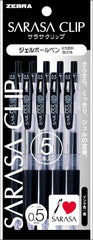 Zebra gel ballpoint pen Salasa clip 0.5 5 Black P-JJ15-BK5