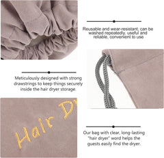 Frcolor Hair Dryer Bag Drawstring Pouch Drawstring String Bag Drawstring Travel Bag Portable Drawstring Bag Label Storage Bag Pouch Fabric Storage Bag