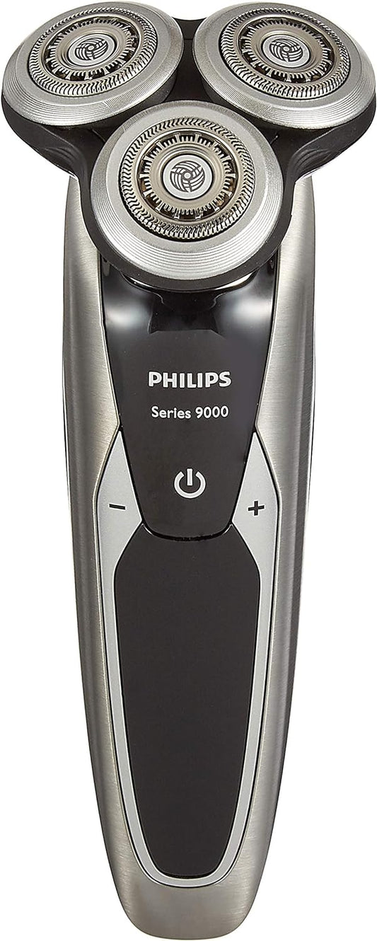 Philips S9732A/33 Series 9000 Men's Electric Shaver, 72 Blades, Swivel Model, Bath Shaver   Washable, Includes Trimmer, Face-Washing Brush, and Charger (Includes Disinfecting Cleaner)