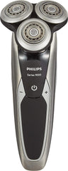 Philips S9732A/33 Series 9000 Men's Electric Shaver, 72 Blades, Swivel Model, Bath Shaver   Washable, Includes Trimmer, Face-Washing Brush, and Charger (Includes Disinfecting Cleaner)