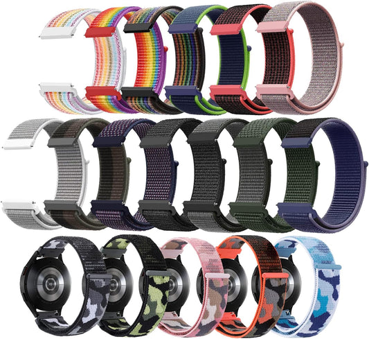 Watch Band, Smart Watch Strap, 0.6 inches (16 mm), 0.7 inches (18 mm), 0.9 inches (22 mm), 65.6 ft (20 m), Unisex, Sports Loop, Nylon, Sports, Breathable, Soft, Tool-free, Easy Adjustment