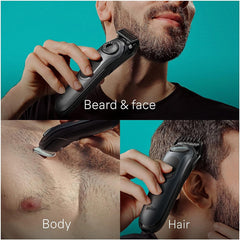 Braun All-in-One Style Kit Series 5 9-in-1 Men's Trimmer, Beard Trimmer, Landscaping Body Trimmer, Hair Clipper, Super Sharp Blade, 40 Lengths, Waterproof, 5490