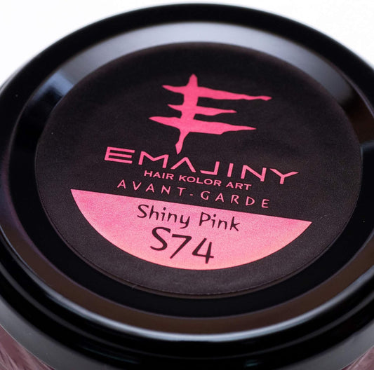 EMAJINY Shiny Pink S74 Emoji Shiny Pink Color Wax Peach 1.2 oz (36 g) Made in Japan Unscented One Day Flashy Hair Can Be Rinsed With Shampoo