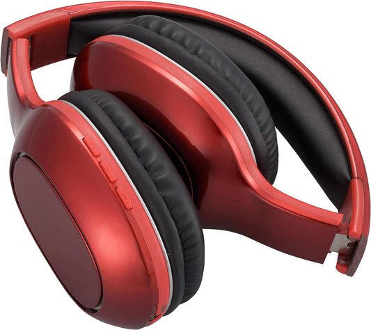 Ohm Electric AudioComm Bluetooth Stereo Headphones Wireless Red HP-W260Z-R 03-0344 OHM