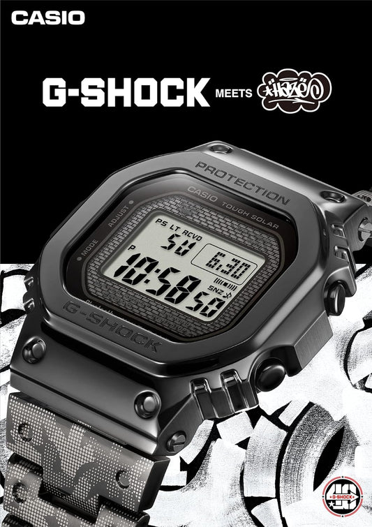 Casio G-Shock GMW-B5000 Series Wristwatch, Bluetooth Equipped, Solar Radio, Limited Model / G-Shock 40th Anniversary G-Shock x ERIC HAZE Collaboration (Stainless Steel)