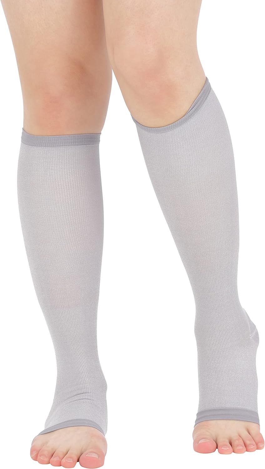 Dr.Feel Cool Elastic Socks Supervised by Doctors - Cool and Comfortable Even in Summer- Uses Cool Feel Material No Toes, For Both Feet (1 Pair)