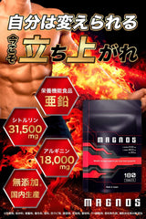 Citrulline, Arginine, Zinc, Maca Highly Contains 12 Ingredients MAGNOS Nutrient Functional Food Made in Japan 30 Days Supply (2 Pieces)