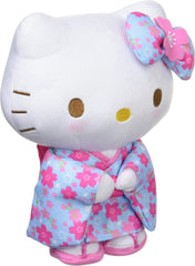 Sanrio Hello Kitty Sakura Kimono Series a light blue stuffed animal Size S 098467-17