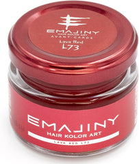 EMAJINY Lava Red L73 Emaginy Lava Red Color Wax Dark Red, 1.2 oz (36 g), Made in Japan, Unscented, 1 Day Flashy Hair That Can Be Washed With Shampoo