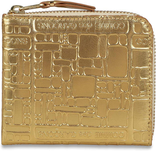 EMBOSSED LOGOTYPE SA3100EG COMME DES GARCONS Wallet, Coin Purse, Coin Case, L-Shaped Zipper, Men's, Women's, Gold