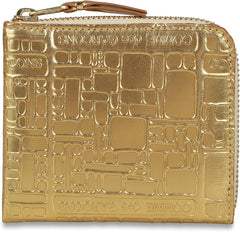 EMBOSSED LOGOTYPE SA3100EG COMME DES GARCONS Wallet, Coin Purse, Coin Case, L-Shaped Zipper, Men's, Women's, Gold