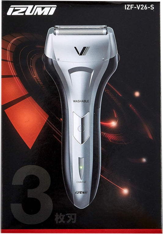 IZUMI VIDAN IZF - V26 Reciprocating Electric Shaver;Solid Series Three Bladed , sliver