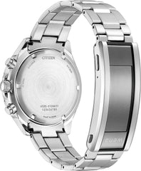 Citizen AT2497-54E Eco-Drive Citizen Collection Wena 3 Wristwatch, Men's Silver, blue, Bracelet Type