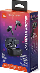 JBL QUANTUM TWS Gaming Earphones, IPX4 Waterproof, Hybrid Active Noise Cancellation, 50ms Low Latency Connection, 2.4 GHz Wireless Connection, Bluetooth, Black, JBLQUANTUMTWSBLK