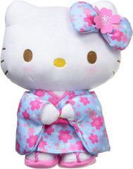 Sanrio Hello Kitty Sakura Kimono Series a light blue stuffed animal Size S 098467-17