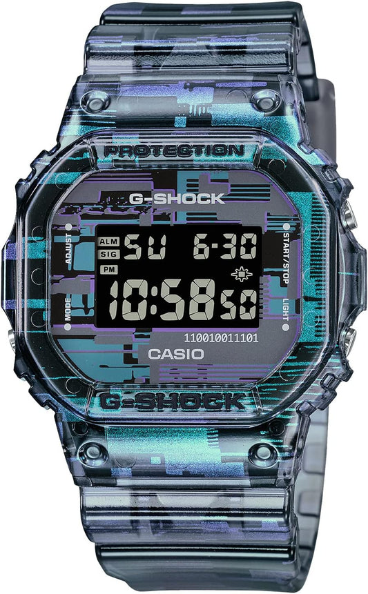 Casio DW-5600NN-1JF Men's Watch, Multicolor, Limited Edition / Digital Glitch Design, Bracelet Type