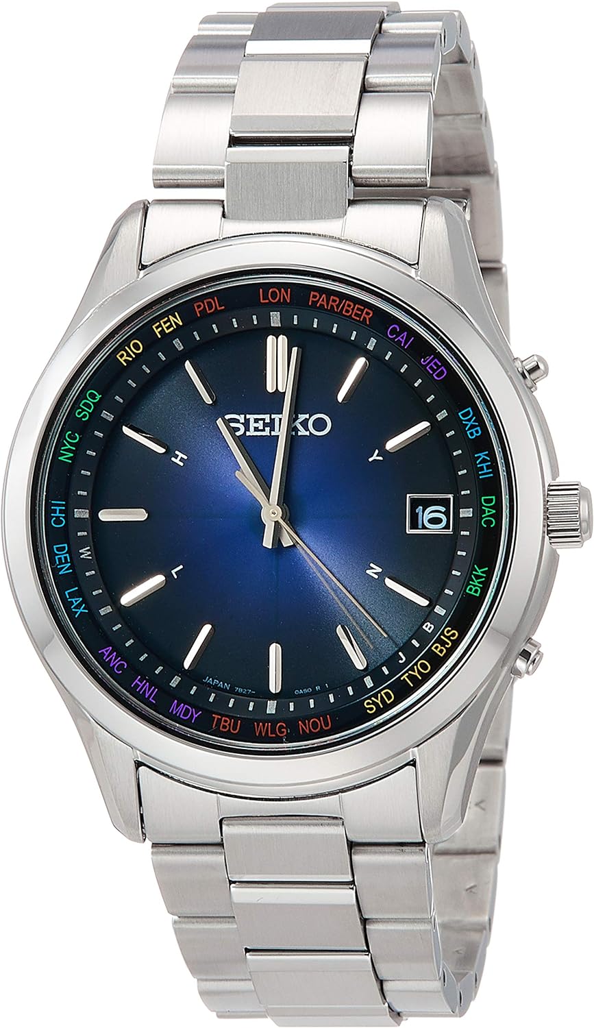 SBTM279 Men's Wristwatch, Silver, Dial - Navy, Bracelet Type