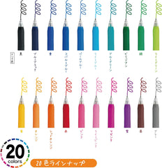 Zebra gel ballpoint pen Sarasa clip 0.520 colors JJ15-20CA