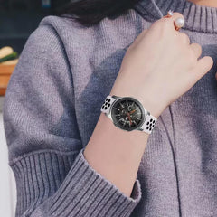 Watch Band 0.8 inch (20 mm), 0.9 inch (22 mm) Perforated, Breathable, Bi-Color Silicone Strap, Waterproof, Soft and Comfortable, Easy to Change with No Tools