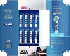 Braun Oral B Electric Toothbrush for Kids, Sumizumi Clean Kids, Soft, Replacement Brushes (8 Pieces), Red, Star Wars