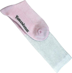 Yomandamor long pink socks for women deodorization and sterilization Bamboo fiber Loose seamless rubber-free care socks four-pair set Mother's Day for Pregnant Women and the Elderly Respect for the Aged Day gift