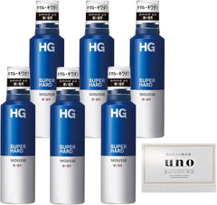 Shiseido HG Super Hard Mousse for Hard Hair Set, 6.3 oz (180 g) x 6 Pieces + Bonus