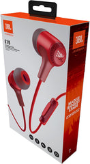 JBL E15 Earphones Canal Type/Mic Onboard JBLE15 Official Japan Product: red