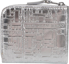 EMBOSSED LOGOTYPE SA3100EG COMME DES GARCONS Wallet, Coin Purse, Coin Case, L-Shaped Zipper, Men's, Women's, Silver