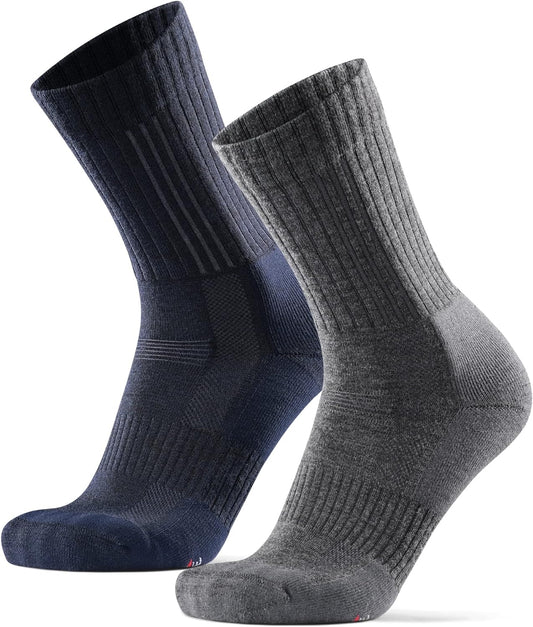 Premium Mountain Climbing Socks, Hiking Socks, Set of 2, Merino Wool, Cold Protection, Antibacterial, Odor Resistant, Blister Prevention, Men's, Women's