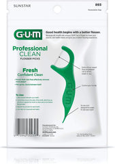 GUM Professional Clean Flossers Fresh Mint - 90 CT, 6 Pack