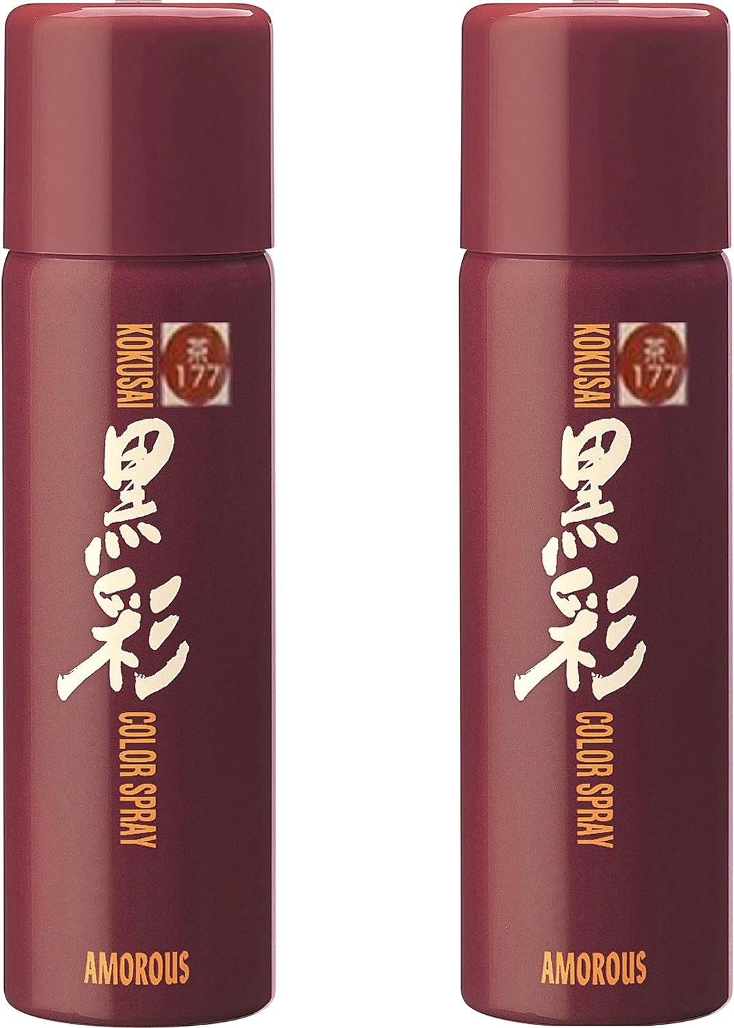 Set of 2 amorosu Black Saturation Pan Color Spray 135ml 177 Small Brown heakara-supure-