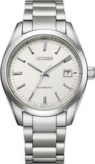 Citizen NB1050-59A Mechanical Automatic Watch, Waterproof, Date, See Through Back, Men's Silver, white, Bracelet Type