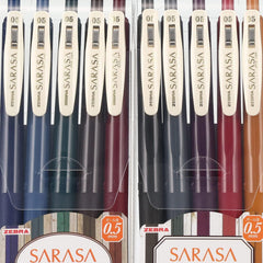 Zebra Gel Ballpoint Pen Sarasa Clip 0.5 Vintage 10 Colors JJ15-10C-VI-VI2-AZ