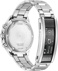 Citizen AT2497-54E Eco-Drive Citizen Collection Wena 3 Wristwatch, Men's Silver, blue, Bracelet Type