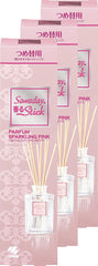 (Bulk Purchase) Sawaday Fragrance Stick Parfum Sparkling Pink Refill 2.4 fl oz (70 ml) x 3 Packs (KOBAYASHI Pharmaceutical) Air Freshener for Rooms (Diffuser, Looks Great for Rooms and Entryways) Room Fragrance Diffuser Reed Diffuser