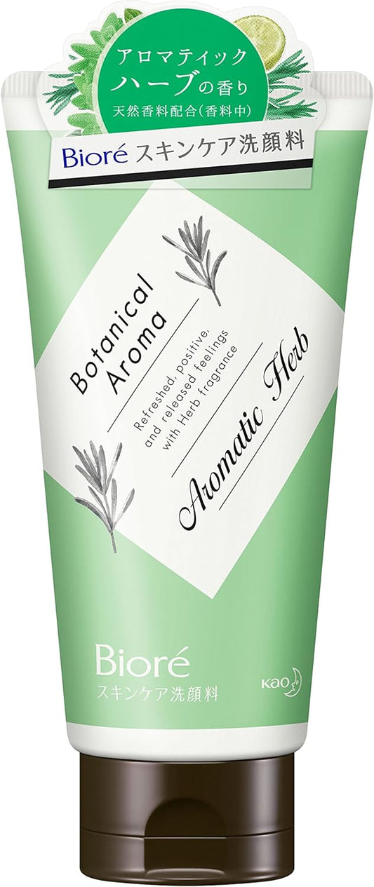 Biore Skin Care Facial Cleanser, Moisture, Botanical Aroma, Aromatic Herbal Scent, 4.6 oz (130 g)