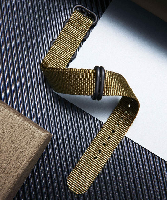 Watch Band Thick G10 Fine Watch Replacement Nylon Strap Multicolor Watch Strap for Men Women 18mm 19mm 20mm 21mm 22mm 23mm 24mm Military Heavy Duty 5 Ring Silver/Black with Stainless Steel Buckle
