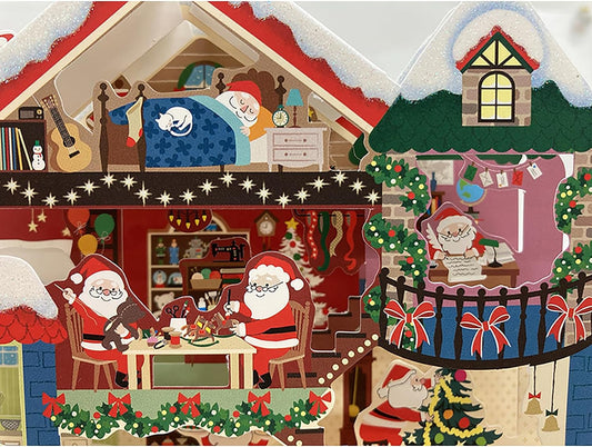 Sanrio 523607 Christmas Card Message Card Santa Doll House Greeting Card International Shipping Available JX 36-3