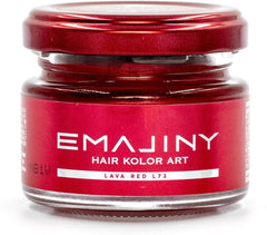 EMAJINY Lava Red L73 Emaginy Lava Red Color Wax Dark Red, 1.2 oz (36 g), Made in Japan, Unscented, 1 Day Flashy Hair That Can Be Washed With Shampoo