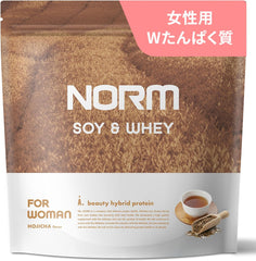 NORM Soy Protein Diet Protein No Artificial Sweeteners Replacement Diet Patented Beauty Lactic Acid Bacteria Inulin Low Calorie Low Fat Low Carbohydrate Made in Japan Home Training (Hojicha) Whey Protein Soy