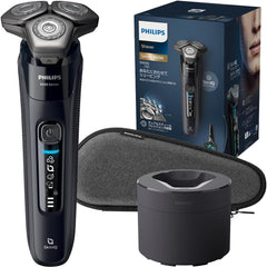 Philips 9000 Series S9696/50 Men's Electric Shaver, 72 Blades, 360-D Flex Head, Personal Fit, Shaving/SkinIQ Technology, Cleaning Machine Included, 2022 Model