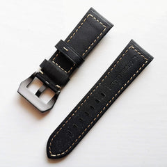 Panerai Replacement Strap 0.8/0.9/1.0 inches (20/22/26 mm) Leather Strap Deca Thick 44mm Case Band Replacement Smart Watch Strap